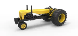 Vintage Small block Pulling tractor Version 2 Scale 1:25