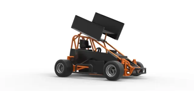 Pavement Winged 600 Micro sprint car Scale 1:25 — Фото 25 из 31