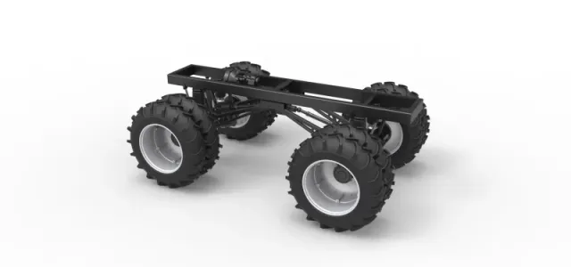 Chassis of Vintage Monster Truck with double wheels Scale 1:25 — Фото 9 из 26