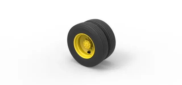 2 Hole rear double wheel of Vintage School bus Scale 1:25 — Image 7 of 11