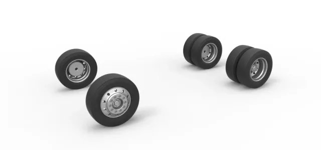 Wheel Set of Big Rig Racing Semi truck Scale 1:25 — Image 13 of 13