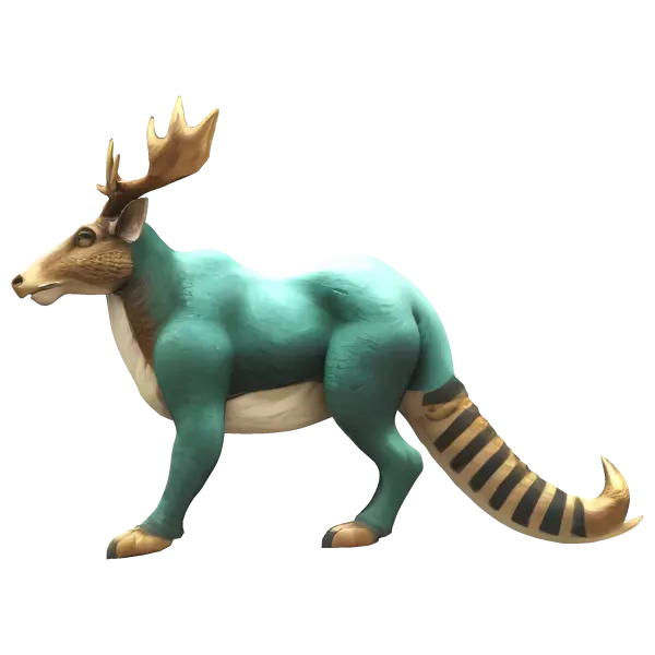 Turquoise Forest Guardian - Fantasy Deer Sculpture — Фото 6 из 9