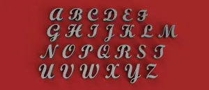 SCRIPTBOLD uppercase 3D letters STL file