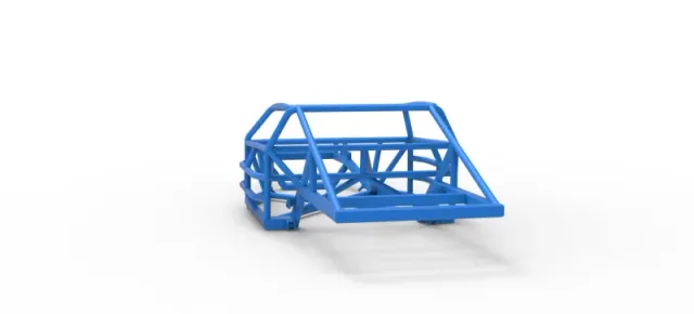 Frame of Vintage Dirt late model Race car Version 2 Scale 1:25 — Фото 11 из 15