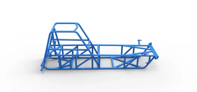 Frame of Vintage Dirt Modified stock car Version 2 Scale 1:25 — Image 14 of 17
