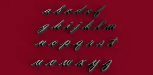 VLADIMIR font lowercase 3D letters STL file
