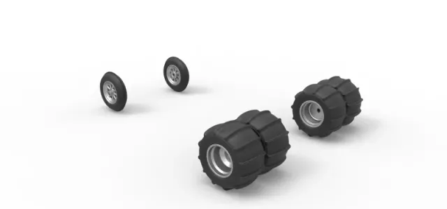 Wheel Set of water pumper Sand buggy Version 1 Scale 1:25 — Image 7 of 12