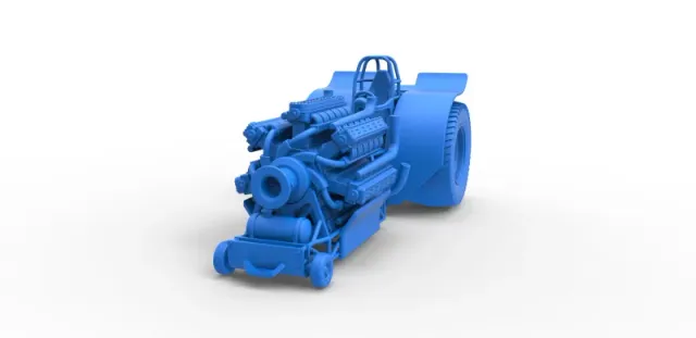Diecast Pulling tractor with 42 cylinder Radial engine 1:25 — Image 15 of 31