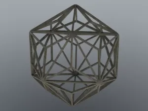 Wireframe Shape Triakis Icosahedron