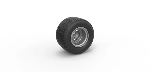 Rear Wheel of Northeast Dirt Modified stock car Scale 1:25 — Image 12 of 12