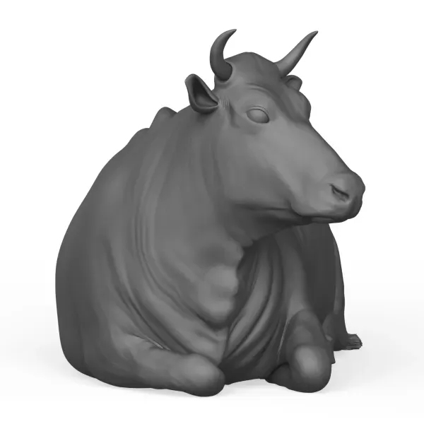 3D Printable Cow Sitting Pose — Фото 2 из 6