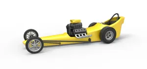 Front engine old school dragster with shell Version 3 Scale 1:25