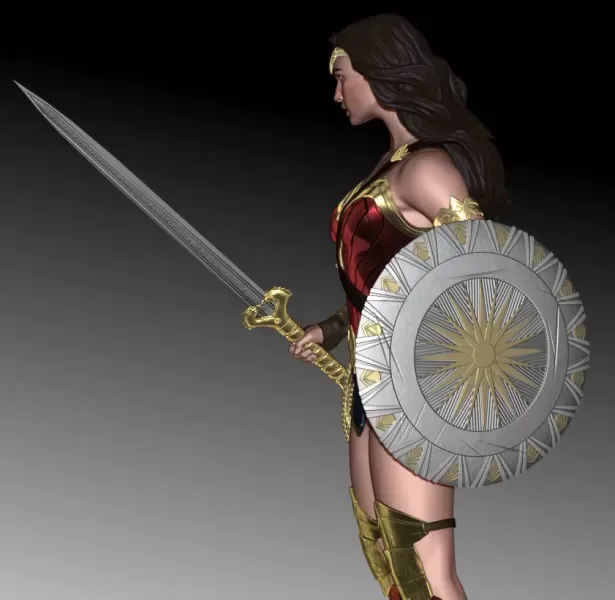 Wonder Woman Gal Gadot STL print 3D — Фото 2 из 6
