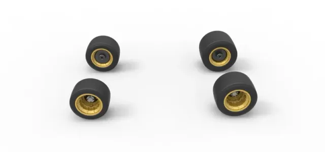 Wheel set of Vintage Asphalt Supermodified stock car 1:25 — Фото 5 из 14