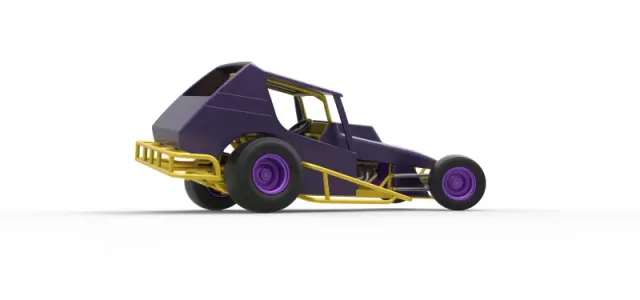 Vintage Northeast Dirt Modified stock car while turning 1:25 — Фото 21 из 31