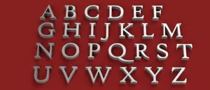 HIGH TOWER font uppercase 3D letters STL file