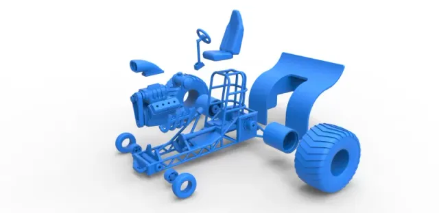 Diecast Mini Rod pulling tractor Scale 1 to 25 — Image 24 of 31