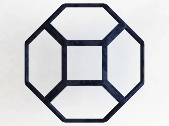 Wireframe Shape Tetradecahedron — Фото 2 из 6