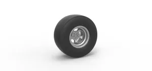 Rear wheel of vintage dragster Version 2 Scale 1:25
