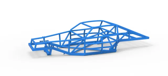 Frame of Vintage Dirt late model Race car Version 2 Scale 1:25 — Фото 15 из 15