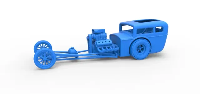 Front engine old school dragster with shell Scale 1:25 — Фото 12 из 30
