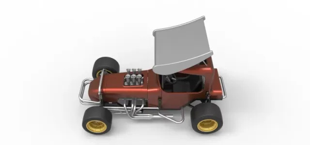 Vintage Winged Supermodified stock car Scale 1:25 — Фото 10 из 31