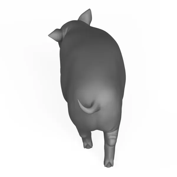 3D Printable Pig Standing Pose — Фото 4 из 5