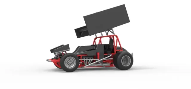 Vintage Winged Sprint car Scale 1:25 — Фото 2 из 31
