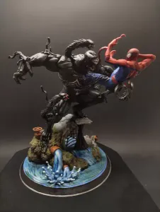 Marvel Spiderman vs Venom 3D Printed and Hand Painted Figure