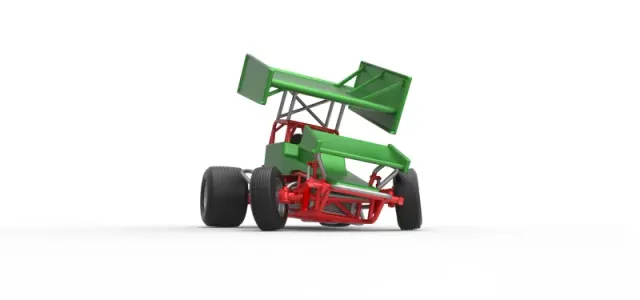 Vintage Winged Sprint car while turning Scale 1:25 — Фото 24 из 29