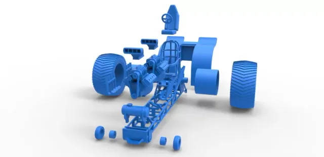 Diecast Pulling tractor with 2 engines V8 Scale 1:25 — Фото 26 из 31
