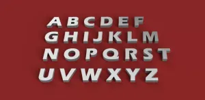 ERASBOLD font uppercase 3D letters STL file