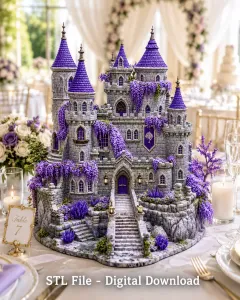 Lavender Bloom Castle STL File for 3D Print