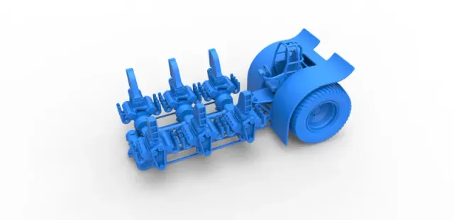 Diecast Pulling tractor with 6 engines V8 Scale 1:25 — Фото 13 из 31