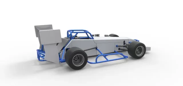 Supermodified front engine race car V4 Scale 1:25 — Фото 19 из 31