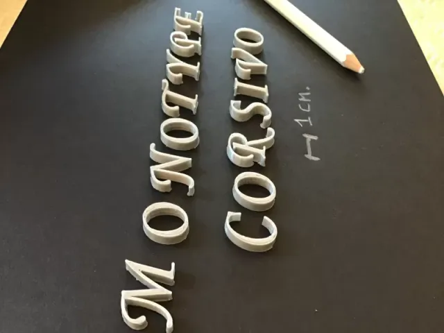 MONOTYPE CORSIVO font uppercase 3D letters STL file — Фото 5 из 6