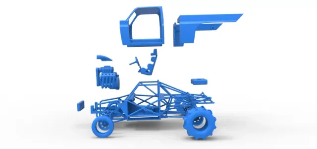 Diecast Dirt Dragster truck Scale 1:25 — Фото 27 из 31