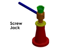 Screw Jack Lifting Mechanism with Handle