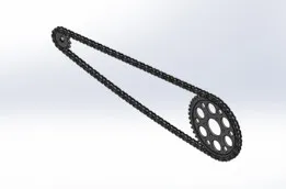 simpified chain 630 for Suzuki GS750 with front- and rearsprocket ketting 630