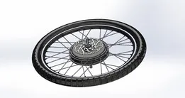 Assembled e-bike rear Wheel