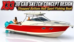 Stepped Hull Sport Fishing Boat Design