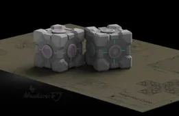 Weighted Companion Cube - Portal 1 - 1:1 Scale