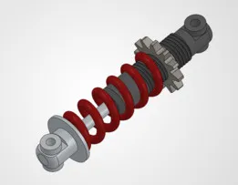 Adjustable Mechanical Shock Absorber – Fully Assembled CAD Model
