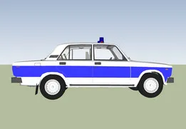 Lada 2105 (retro hungarian police car)