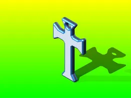 Blue and Chrome Cross