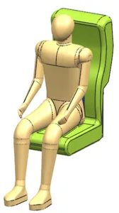 Mannequin in a seat