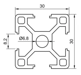 3030 Aluminum Extrusion Profile