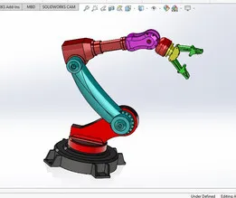 Industrial Robot Arm 3D modeling