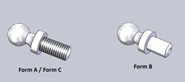 Ball studs DIN 71803 - COMPLETE