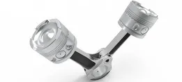 Piston and connecting rod assembly of D12 diesel engine